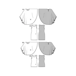 الگو خیاطی تاپ و تونیک زنانه بوردا استایل کد 6589 سایز 34 تا 46 متد مولر