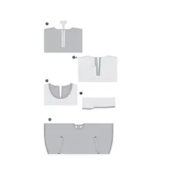 الگو خیاطی تاپ و تونیک زنانه بوردا استایل کد 6589 سایز 34 تا 46 متد مولر