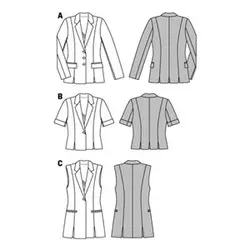 الگو خیاطی کت و سارافون زنانه بوردا استایل کد 6801 سایز 36 تا 46 متد مولر