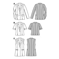 الگو خیاطی کت و سارافون زنانه بوردا استایل کد 6801 سایز 36 تا 46 متد مولر