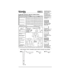 الگو خیاطی کت و سارافون زنانه بوردا استایل کد 6801 سایز 36 تا 46 متد مولر