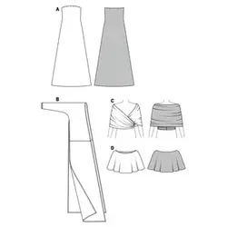 الگو خیاطی پیراهن مجلسی زنانه بوردا استایل کد 6997 سایز 32 تا 46 متد مولر