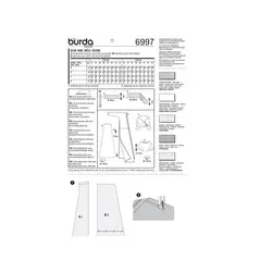 الگو خیاطی پیراهن مجلسی زنانه بوردا استایل کد 6997 سایز 32 تا 46 متد مولر