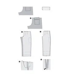 الگوی خیاطی شلوار و شلوارک زنانه بوردا استایل کد 6600 سایز 32 تا 44 متد مولر
