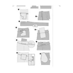 الگوی خیاطی شلوار زنانه بوردا استایل کد 6472 سایز 34 تا 44 متد مولر
