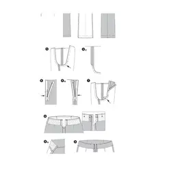 الگوی خیاطی شلوار زنانه بوردا استایل کد 7122 سایز 34 تا 46 متد مولر