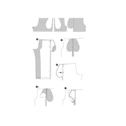 الگوی خیاطی شلوار زنانه بوردا استایل کد 7400 سایز 34 تا 60 متد مولر