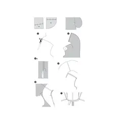 الگوی خیاطی کت و ماتنو و حلیقه زنانه بوردا استایل کد 6989 سایز 34 تا 56 متد مولر