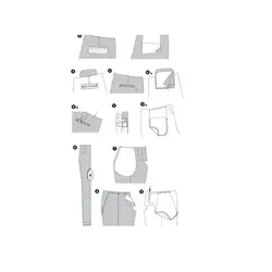 الگوی خیاطی شلوار زنانه بوردا استایل کد 7447 سایز 34 تا 46 متد مولر