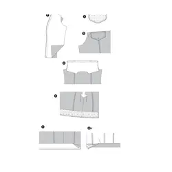 الگوی خیاطی کت زنانه بوردا استایل کد 7018 سایز 32 تا 44 متد مولر