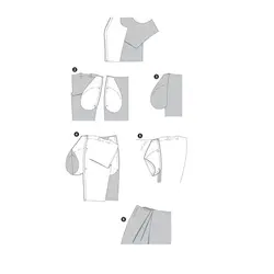 الگوی خیاطی پیراهن زنانه بوردا استایل کد 6852 سایز 32 تا 42 متد مولر