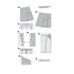 الگوی خیاطی دامن زنانه بوردا استایل کد 6597 سایز 34 تا 46 متد مولر