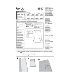 الگوی خیاطی دامن زنانه بوردا استایل کد 6597 سایز 34 تا 46 متد مولر