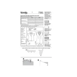 الگوی خیاطی پیراهن و بلوز زنانه بوردا استایل کد 7361 سایز 34 تا 46 متد مولر