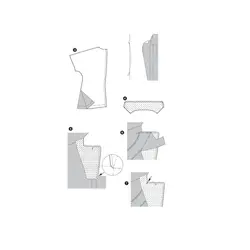 الگوی خیاطی پیراهن و بلوز زنانه بوردا استایل کد 7361 سایز 34 تا 46 متد مولر