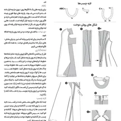 الگو خیاطی پیراهن بانوان سایز 34 تا 46 متد مولر کد 24