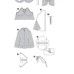 الگو خیاطی بلوز و تونیک کودک بوردا کیدز کد 9400 سایز 2 تا 7 سال ماه متد مولر