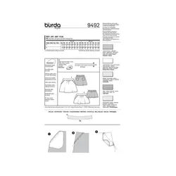 الگو خیاطی دامن دخترانه بوردا کیدز کد 9492 سایز 4 تا 10 سال متد مولر