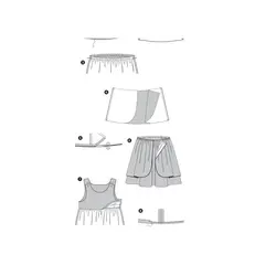 الگو خیاطی سرهمی و پیراهن دخترانه بوردا کیدز کد 9460 سایز 2 تا 6 سال متد مولر