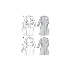 الگوی خیاطی مانتو و پالتو زنانه بوردا استایل کد 6290 سایز 34 تا 44 متد مولر