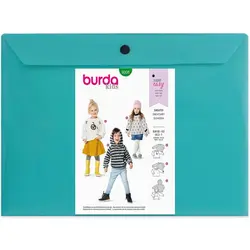 الگو خیاطی هودی و سوییشرت کودک بوردا کیدز کد 9308 سایز 2 تا 7 سال متد مولر