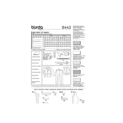 الگو خیاطی کت و شلوار و جلیقه کودک بوردا کیدز کد 9443 سایز 2 تا 8 سال متد مولر