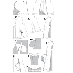 الگوی خیاطی کت مانتو و شلوار زنانه بوردا استایل کد 7162 سایز 32 تا 44 متد مولر
