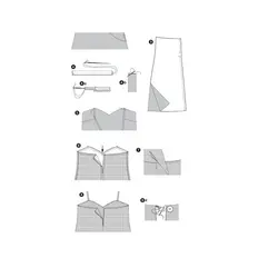 الگوی خیاطی پیراهن زنانه بوردا استایل کد 6792 سایز 34 تا 44 متد مولر