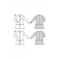 الگوی خیاطی مانتو و تونیک زنانه بوردا استایل کد 6353 سایز 36 تا 46 متد مولر