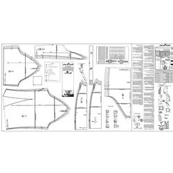 الگو خیاطی شومیز بلوز ژاکت و شلوار رسمی زنانه الگوهای آسان خیاطی متد مولر کد 9014 چندسایزه