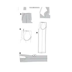 الگوی خیاطی شلوار و شلوارک زنانه بوردا استایل کد 6812 سایز 36 تا 46 متد مولر