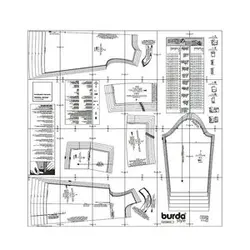 الگو خیاطی پیراهن و سارافن کودک بوردا کیدز کد 9380 سایز 5  تا 10 سال متد مولر