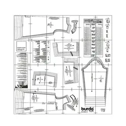 الگو خیاطی پیراهن و سارافن کودک بوردا کیدز کد 9380 سایز 5  تا 10 سال متد مولر