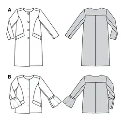 الگو خیاطی کت و مانتو زنانه بوردا استایل کد 6248 سایز 34 تا 44 متد مولر