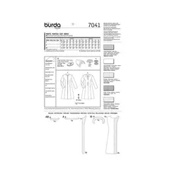 الگو خیاطی کت و مانتو زنانه بوردا استایل کد 7041 سایز 34 تا 44 متد مولر