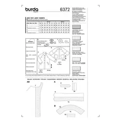 الگوی خیاطی کت و پالتو زنانه بوردا استایل کد 6372 سایز 34 تا 44 متد مولر