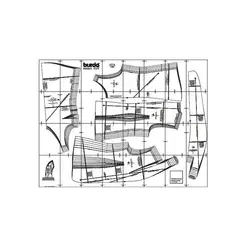 الگو خیاطی تاپ و کت شلوار زنانه بوردا استایل کد 6774 سایز 34 تا 44 متد مولر