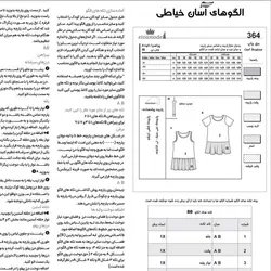 الگوی خیاطی پیراهن کودک سایز 2 تا 7 سال متد مولر کد 31