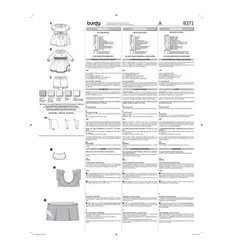 الگو خیاطی لباس نوزادی بوردا کیدز کد 9371 سایز 3 ماه  تا 2 سال متد مولر