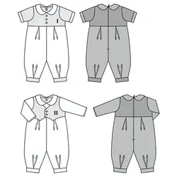 الگو خیاطی لباس نوزادی بوردا کیدز کد 9369 سایز 1 ماه  تا 18 ماه متد مولر