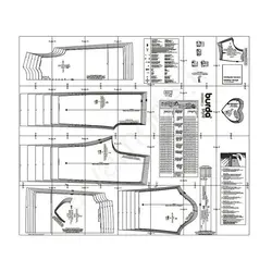 الگو خیاطی بلوز و شلوار دخترانه بوردا کیدز کد 9377 سایز 18 ماه  تا 6 سال متد مولر