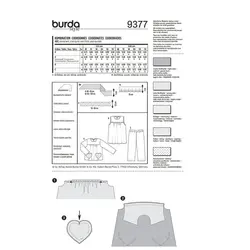 الگو خیاطی بلوز و شلوار دخترانه بوردا کیدز کد 9377 سایز 18 ماه  تا 6 سال متد مولر