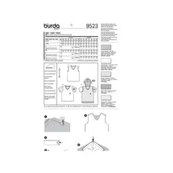 الگو خیاطی تاپ و تیشرت پسرانه بوردا کیدز کد 9523 سایز 4 تا 10 سال متد مولر