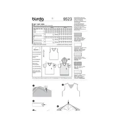 الگو خیاطی تاپ و تیشرت پسرانه بوردا کیدز کد 9523 سایز 4 تا 10 سال متد مولر