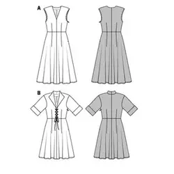 الگوی خیاطی پیراهن زنانه بوردا استایل کد 6497 سایز 34 تا 46 متد مولر