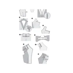 الگوی خیاطی پیراهن زنانه بوردا استایل کد 6497 سایز 34 تا 46 متد مولر