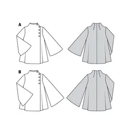 الگو خیاطی پالتو و ژاکت زنانه بوردا استایل کد 6275 سایز 34 تا 44 متد مولر