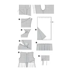 الگو خیاطی کت و سارافون مجلسی دخترانه بوردا کیدز کد 9471 سایز 8 تا 12 سال متد مولر