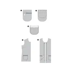 الگو خیاطی مانتو و کت دامن زنانه بوردا استایل کد 7328 سایز 44 تا 58 متد مولر