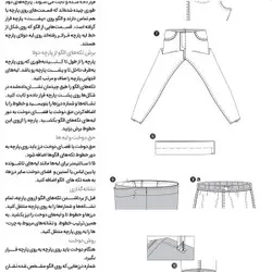 الگو خیاطی شلوار بانوان سایز 32تا 48 متد مولر کد 23